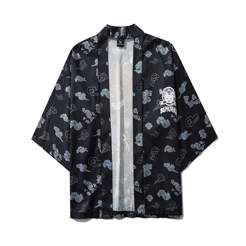 Japanese Kimono Cardigan With Graphics