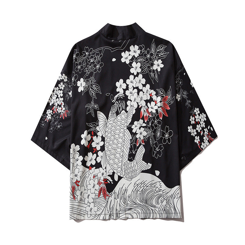 Japanese Kimono Cardigan With Graphics