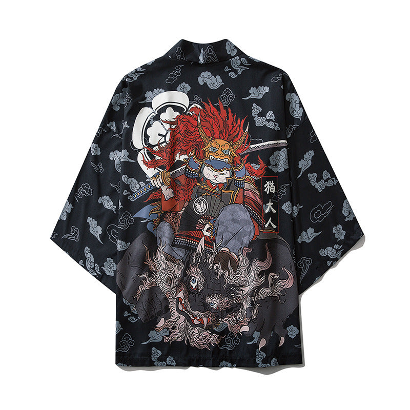 Japanese Kimono Cardigan With Graphics