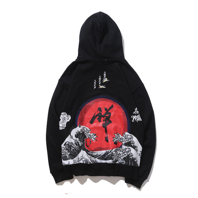 Loose Fit Printed Design Hoodie