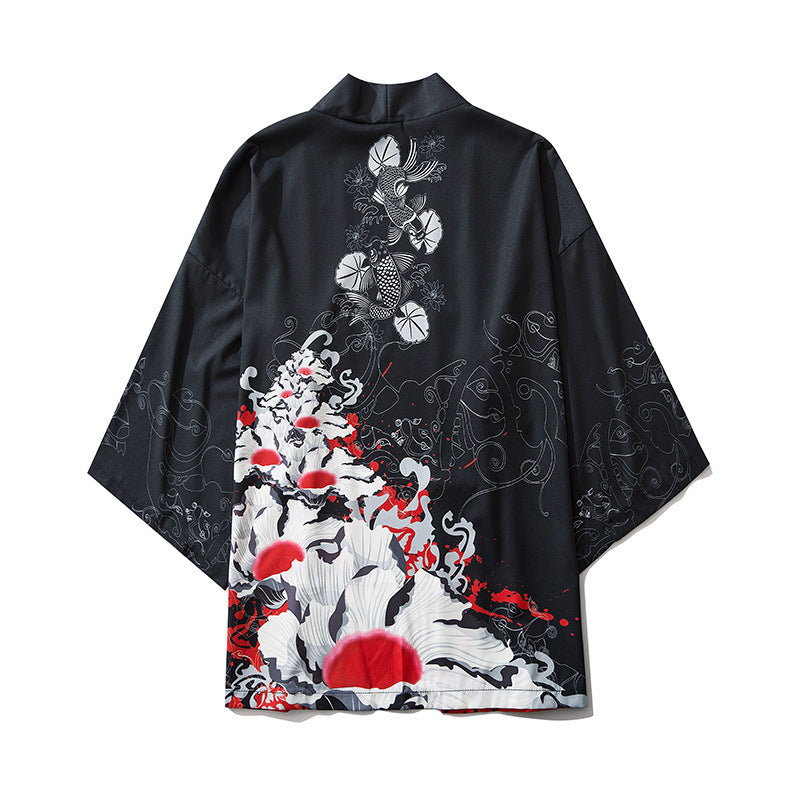 Japanese Kimono Cardigan With Graphics