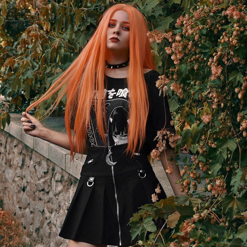 Long gothic print T-shirt