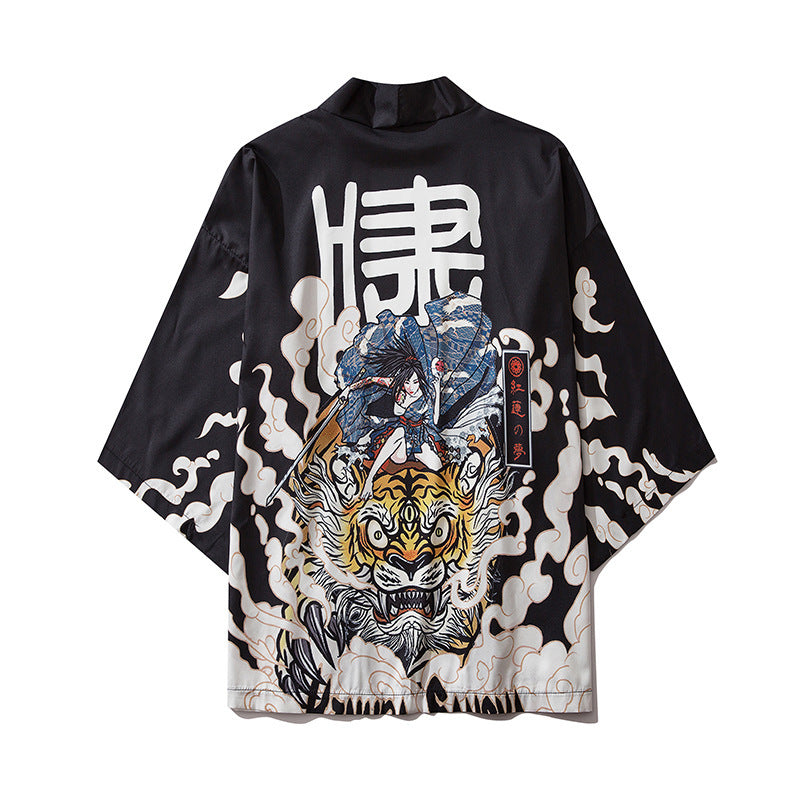 Japanese Kimono Cardigan With Graphics