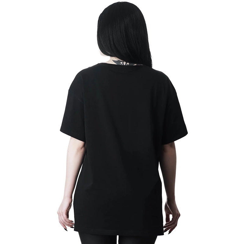 Long gothic print T-shirt
