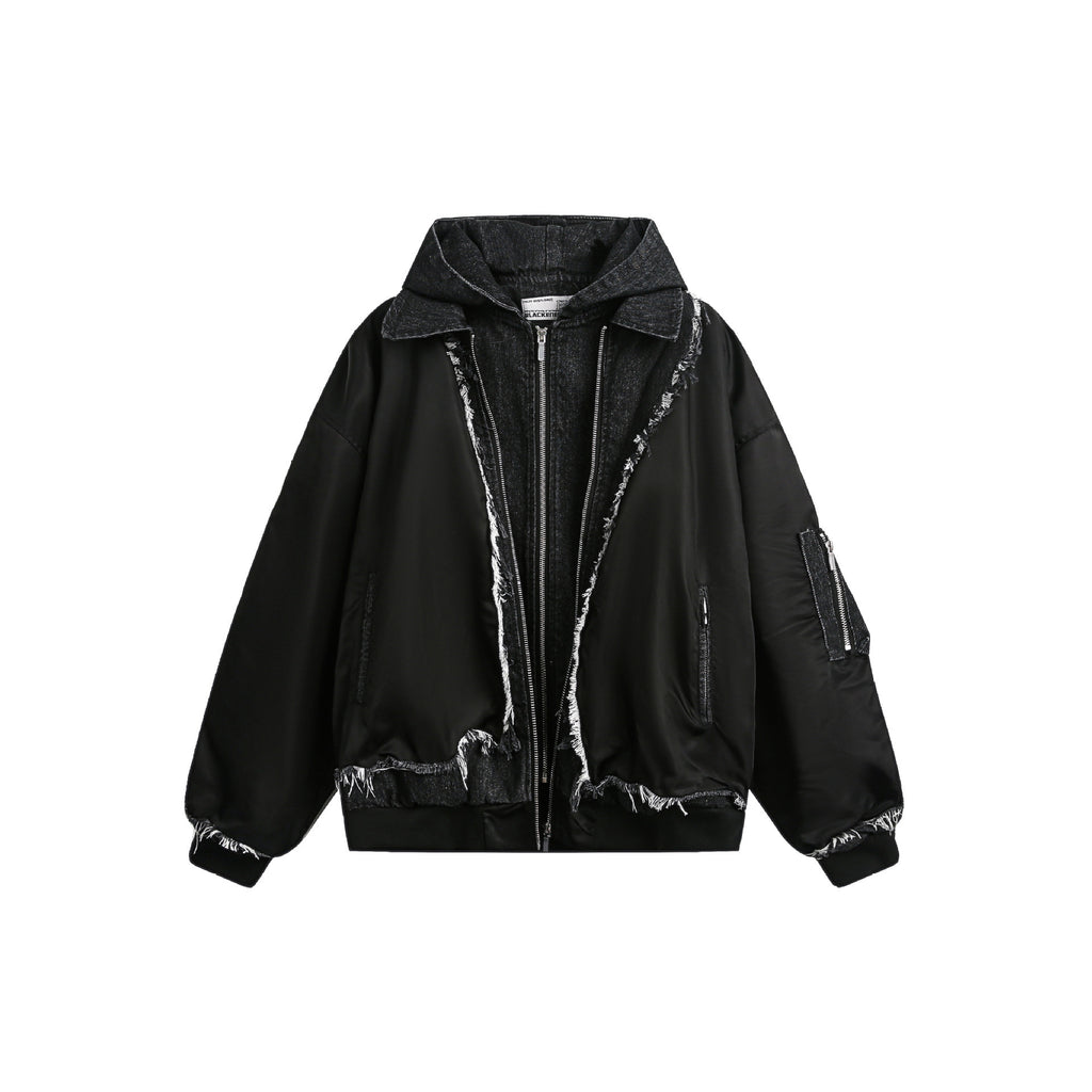 Retro Heavy Stitching Hooded Jacket